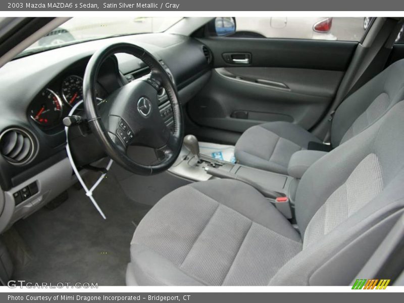 Satin Silver Metallic / Gray 2003 Mazda MAZDA6 s Sedan