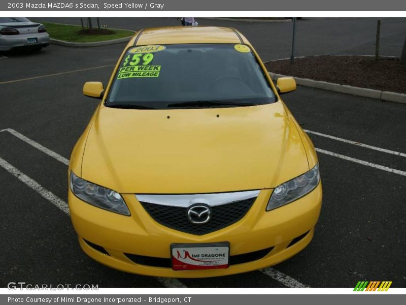 Speed Yellow / Gray 2003 Mazda MAZDA6 s Sedan