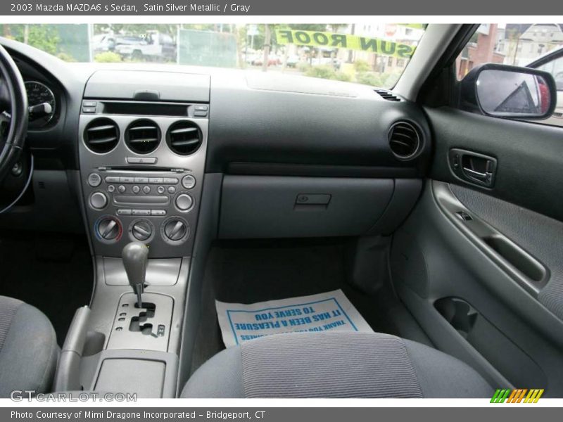 Satin Silver Metallic / Gray 2003 Mazda MAZDA6 s Sedan