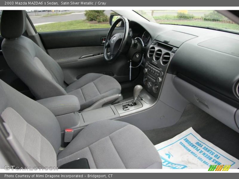 Satin Silver Metallic / Gray 2003 Mazda MAZDA6 s Sedan