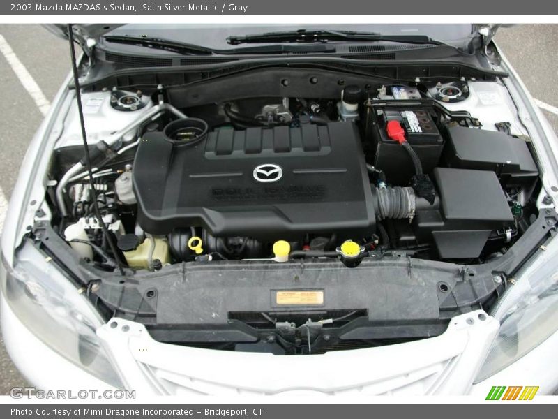 Satin Silver Metallic / Gray 2003 Mazda MAZDA6 s Sedan