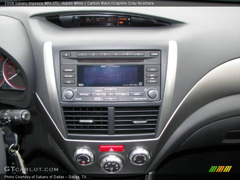 Aspen White / Carbon Black/Graphite Gray Alcantara 2008 Subaru Impreza WRX STi