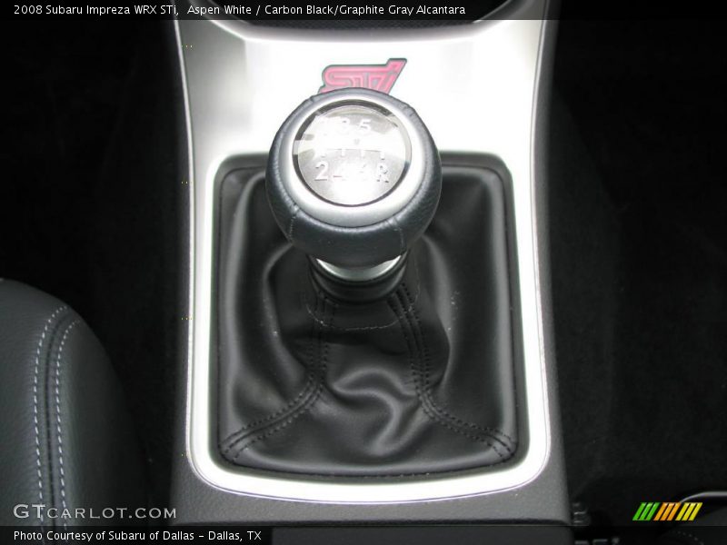 Aspen White / Carbon Black/Graphite Gray Alcantara 2008 Subaru Impreza WRX STi