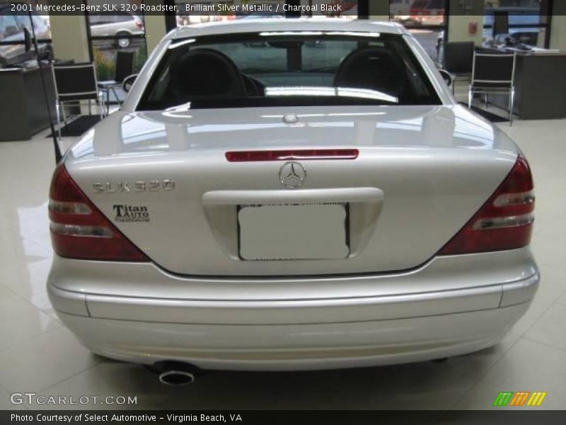 Brilliant Silver Metallic / Charcoal Black 2001 Mercedes-Benz SLK 320 Roadster