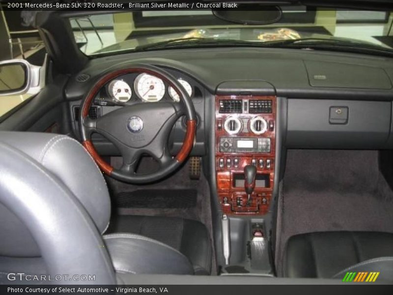 Brilliant Silver Metallic / Charcoal Black 2001 Mercedes-Benz SLK 320 Roadster