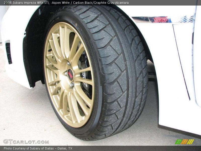 Aspen White / Carbon Black/Graphite Gray Alcantara 2008 Subaru Impreza WRX STi