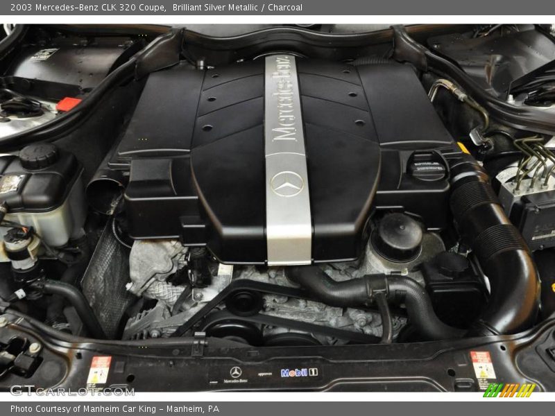 Brilliant Silver Metallic / Charcoal 2003 Mercedes-Benz CLK 320 Coupe
