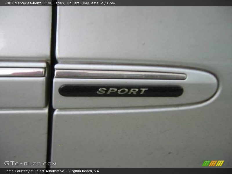 Brilliant Silver Metallic / Grey 2003 Mercedes-Benz E 500 Sedan