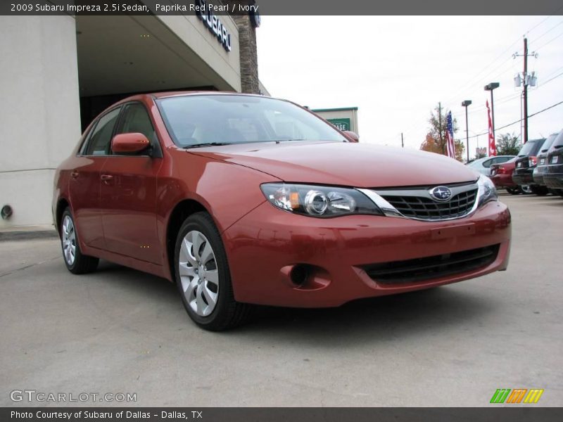Paprika Red Pearl / Ivory 2009 Subaru Impreza 2.5i Sedan