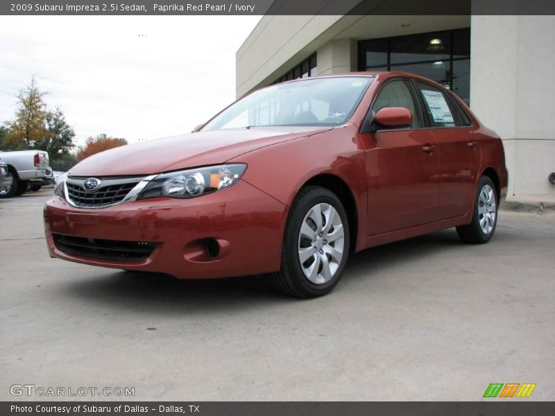 Paprika Red Pearl / Ivory 2009 Subaru Impreza 2.5i Sedan