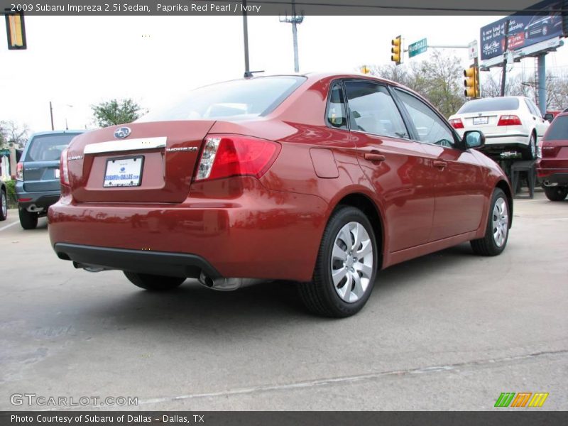 Paprika Red Pearl / Ivory 2009 Subaru Impreza 2.5i Sedan