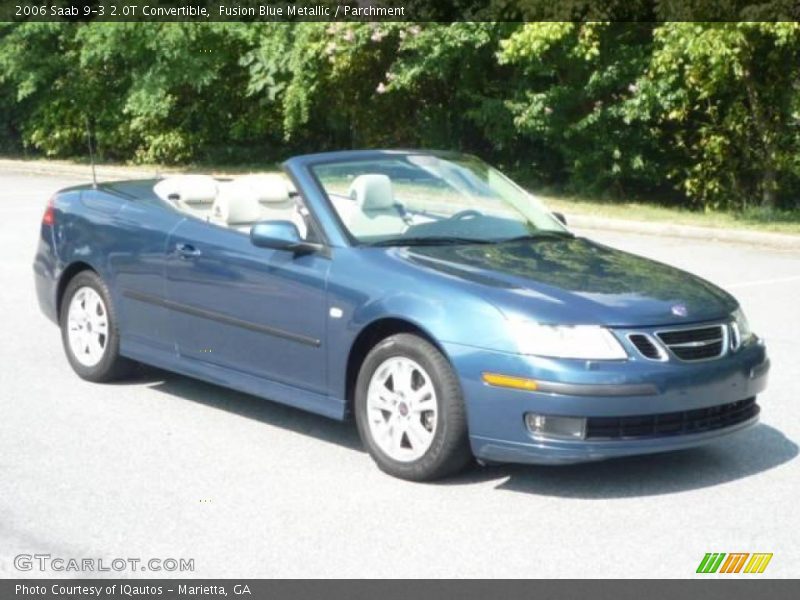 Fusion Blue Metallic / Parchment 2006 Saab 9-3 2.0T Convertible