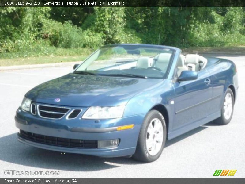 Fusion Blue Metallic / Parchment 2006 Saab 9-3 2.0T Convertible