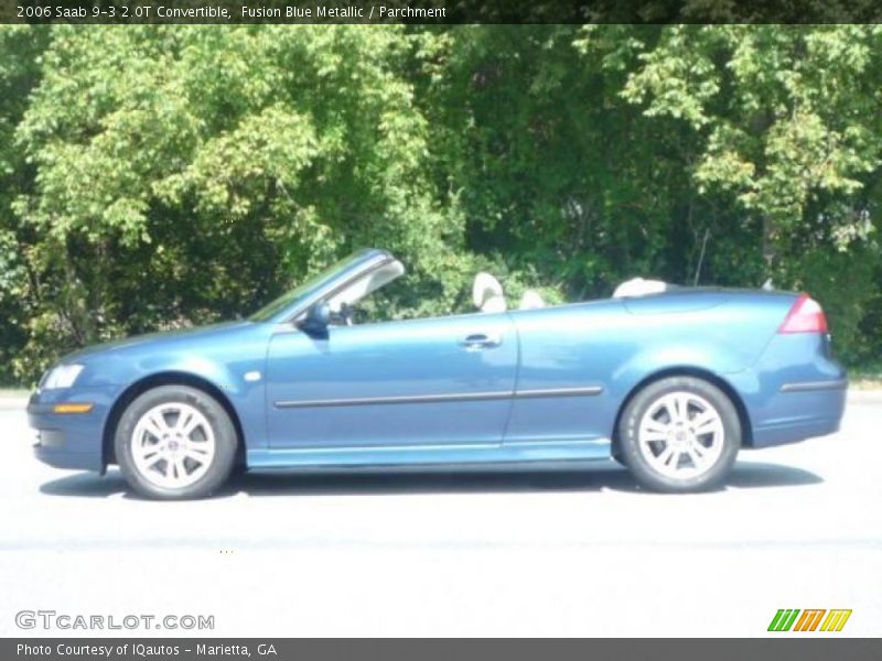 Fusion Blue Metallic / Parchment 2006 Saab 9-3 2.0T Convertible