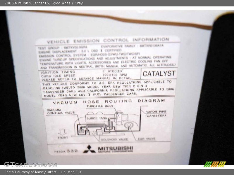 Igloo White / Gray 2006 Mitsubishi Lancer ES
