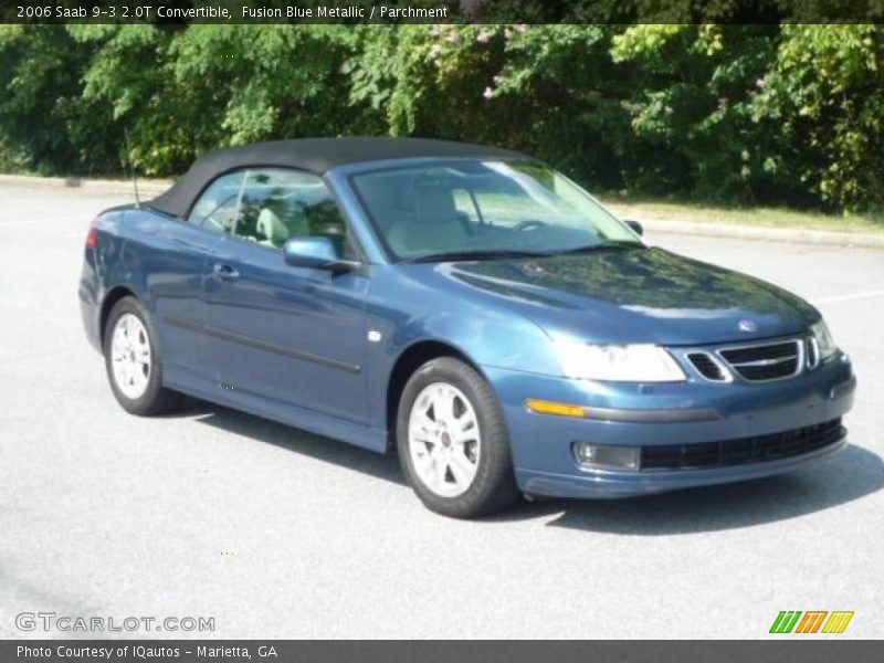 Fusion Blue Metallic / Parchment 2006 Saab 9-3 2.0T Convertible