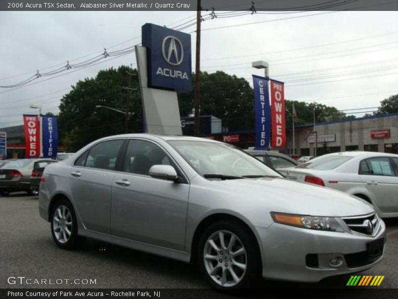 Alabaster Silver Metallic / Quartz Gray 2006 Acura TSX Sedan