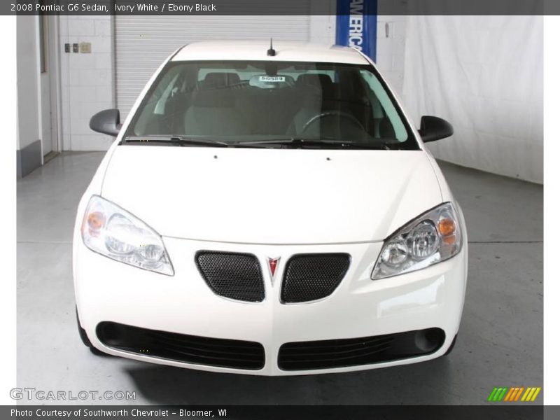 Ivory White / Ebony Black 2008 Pontiac G6 Sedan