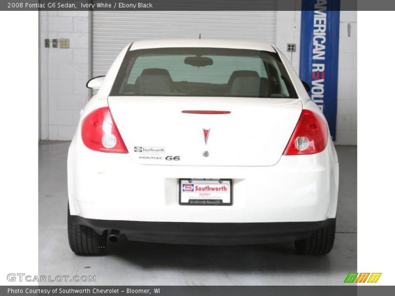 Ivory White / Ebony Black 2008 Pontiac G6 Sedan