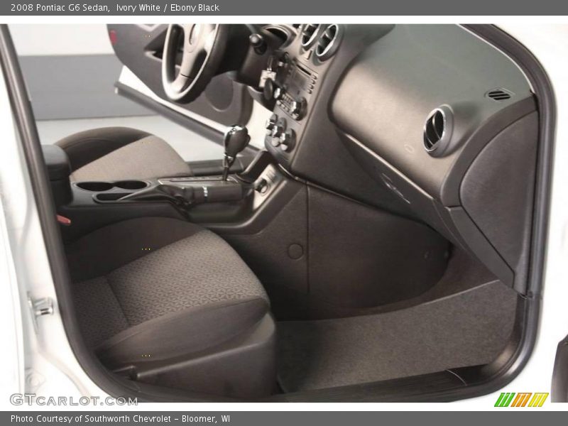 Ivory White / Ebony Black 2008 Pontiac G6 Sedan