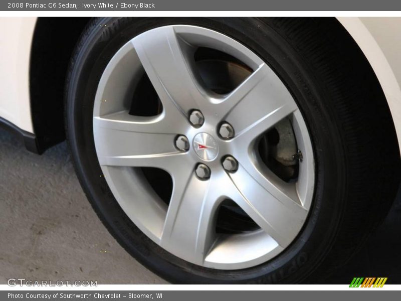 Ivory White / Ebony Black 2008 Pontiac G6 Sedan