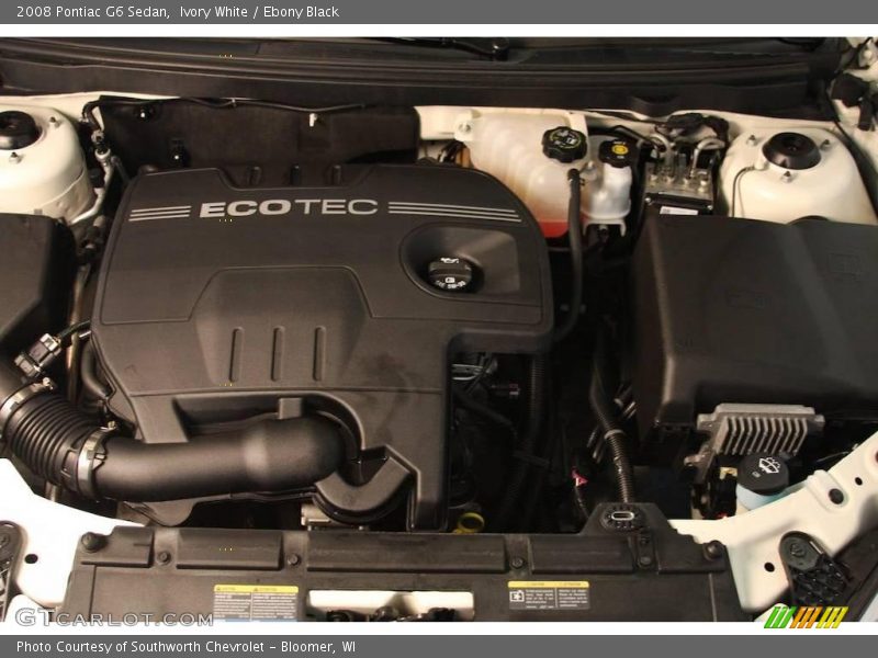 Ivory White / Ebony Black 2008 Pontiac G6 Sedan