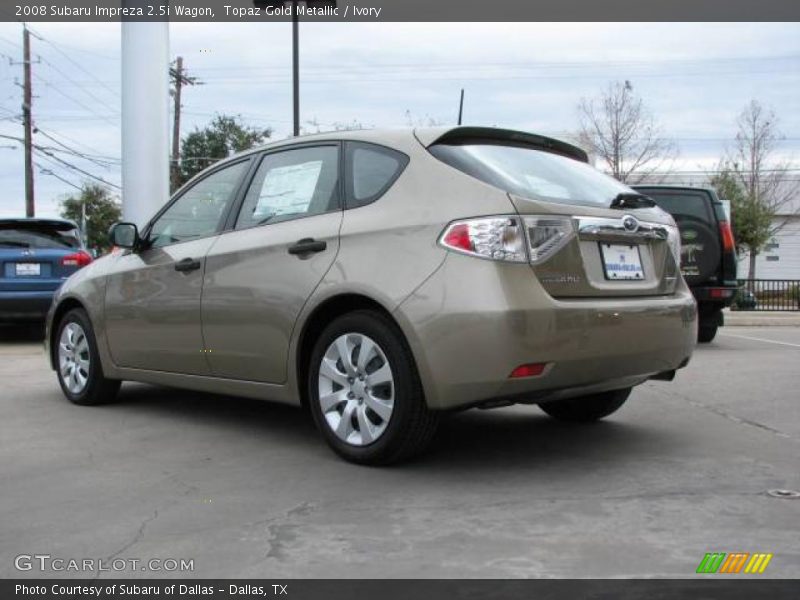 Topaz Gold Metallic / Ivory 2008 Subaru Impreza 2.5i Wagon