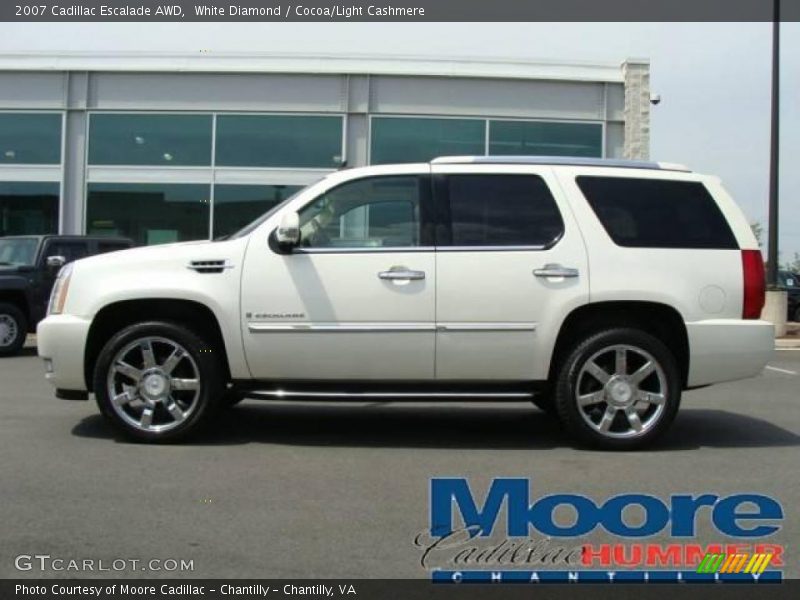 White Diamond / Cocoa/Light Cashmere 2007 Cadillac Escalade AWD