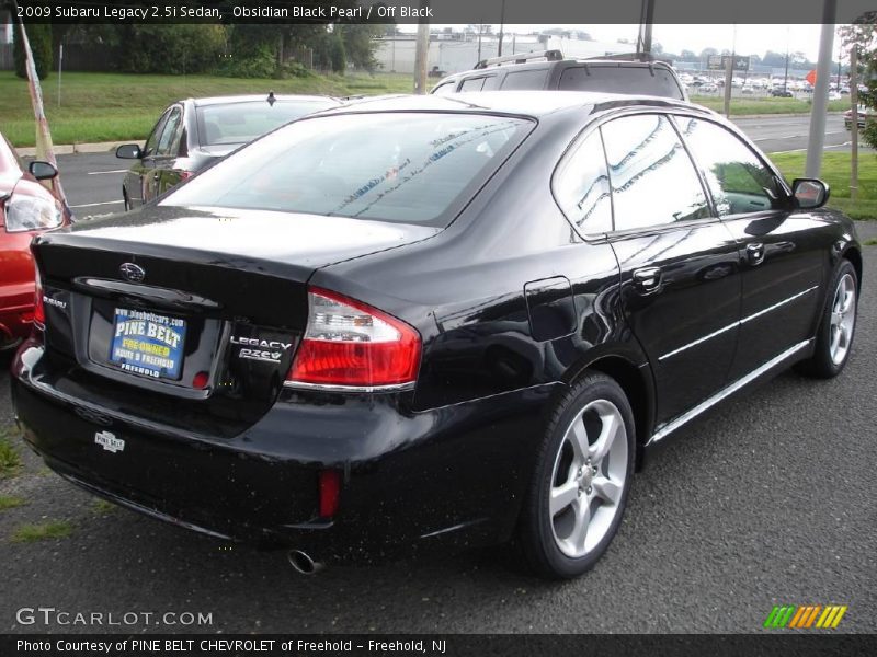 Obsidian Black Pearl / Off Black 2009 Subaru Legacy 2.5i Sedan