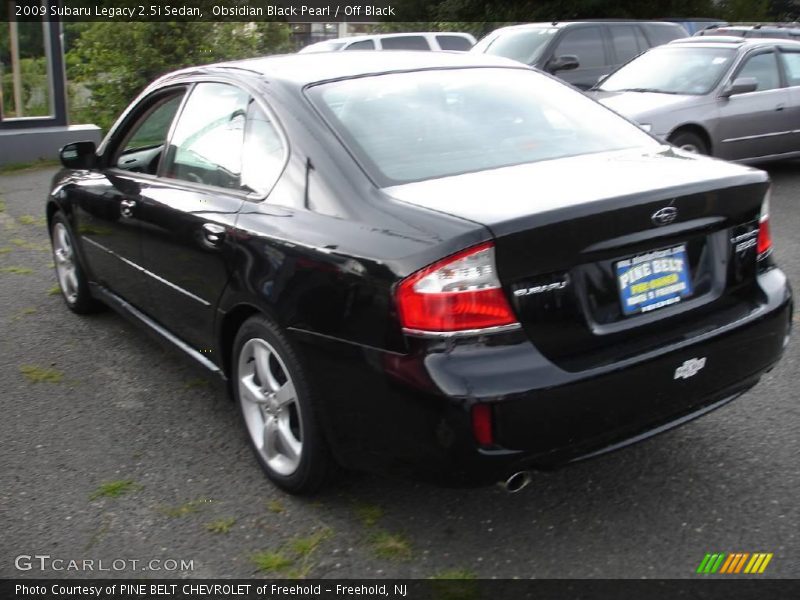 Obsidian Black Pearl / Off Black 2009 Subaru Legacy 2.5i Sedan