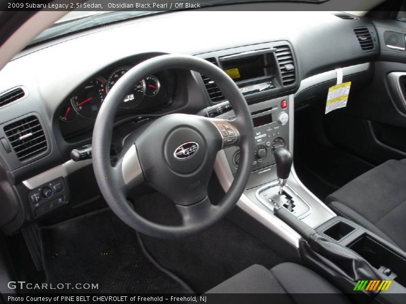 Obsidian Black Pearl / Off Black 2009 Subaru Legacy 2.5i Sedan