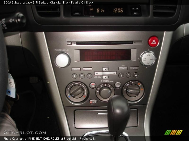 Obsidian Black Pearl / Off Black 2009 Subaru Legacy 2.5i Sedan