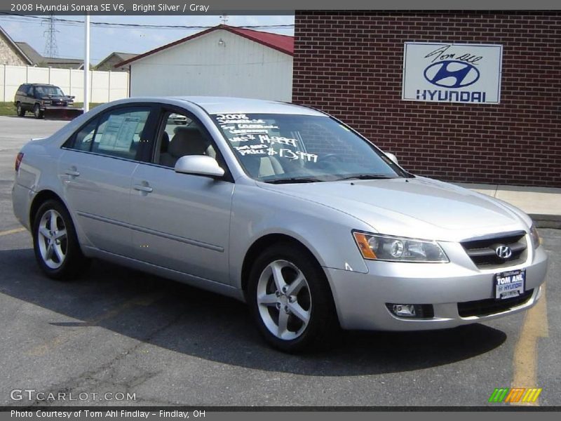 Bright Silver / Gray 2008 Hyundai Sonata SE V6