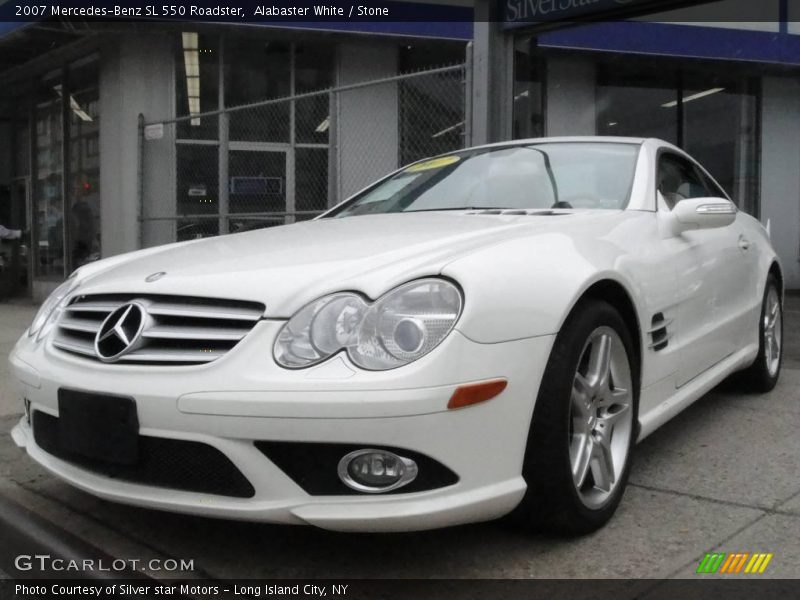 Alabaster White / Stone 2007 Mercedes-Benz SL 550 Roadster