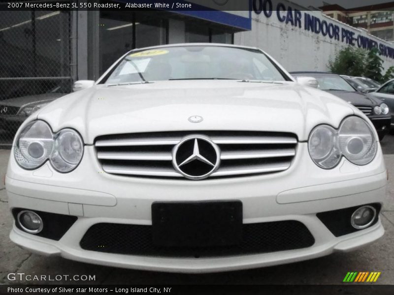 Alabaster White / Stone 2007 Mercedes-Benz SL 550 Roadster