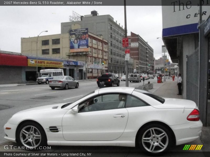 Alabaster White / Stone 2007 Mercedes-Benz SL 550 Roadster