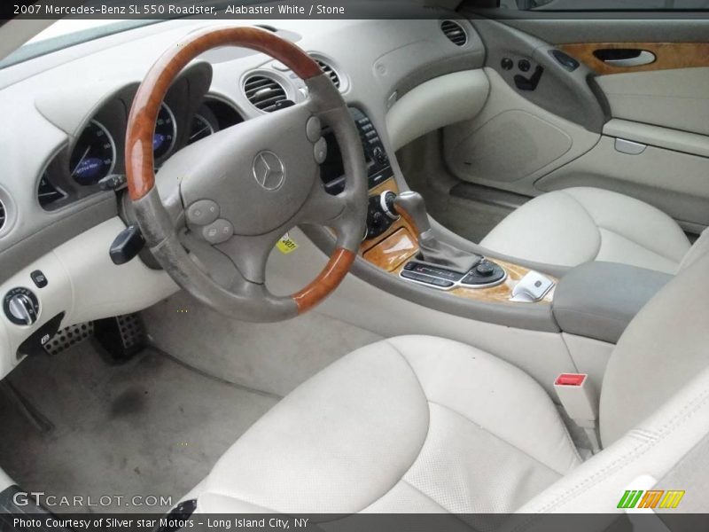 Alabaster White / Stone 2007 Mercedes-Benz SL 550 Roadster