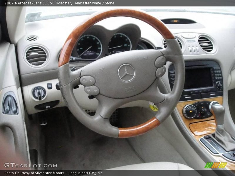 Alabaster White / Stone 2007 Mercedes-Benz SL 550 Roadster