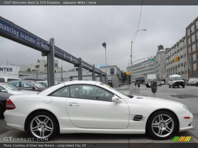 Alabaster White / Stone 2007 Mercedes-Benz SL 550 Roadster