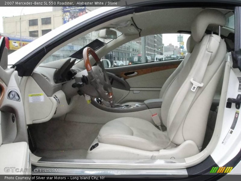 Alabaster White / Stone 2007 Mercedes-Benz SL 550 Roadster