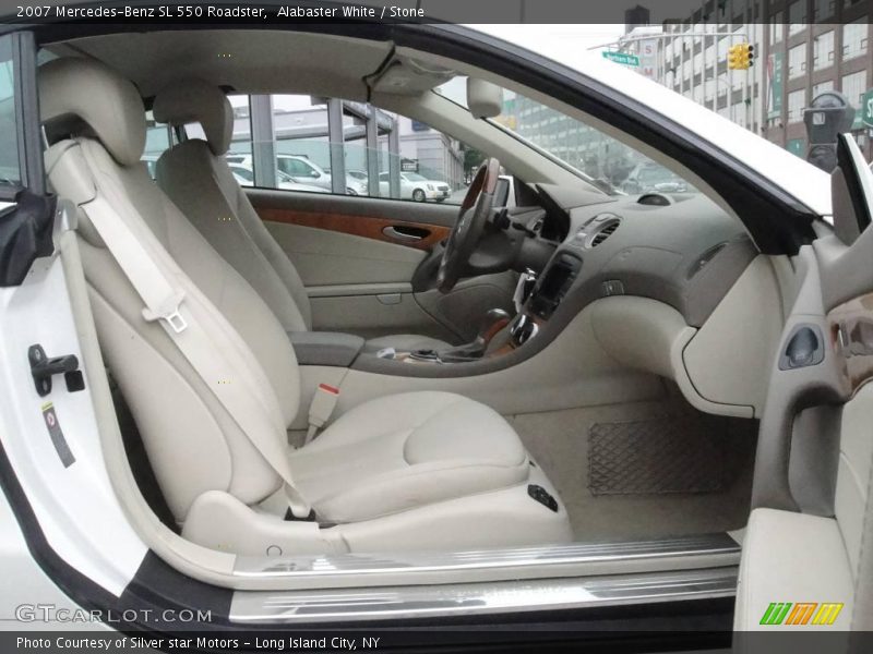 Alabaster White / Stone 2007 Mercedes-Benz SL 550 Roadster