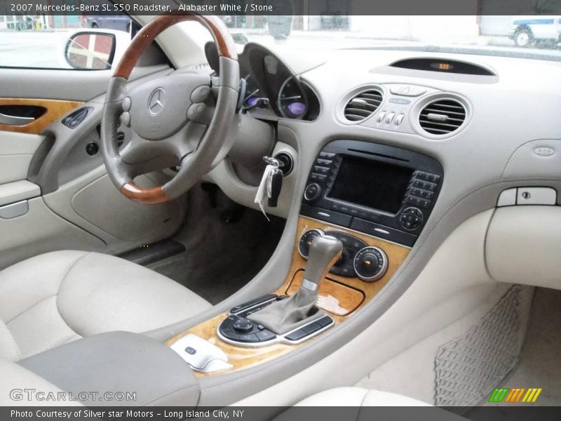 Alabaster White / Stone 2007 Mercedes-Benz SL 550 Roadster