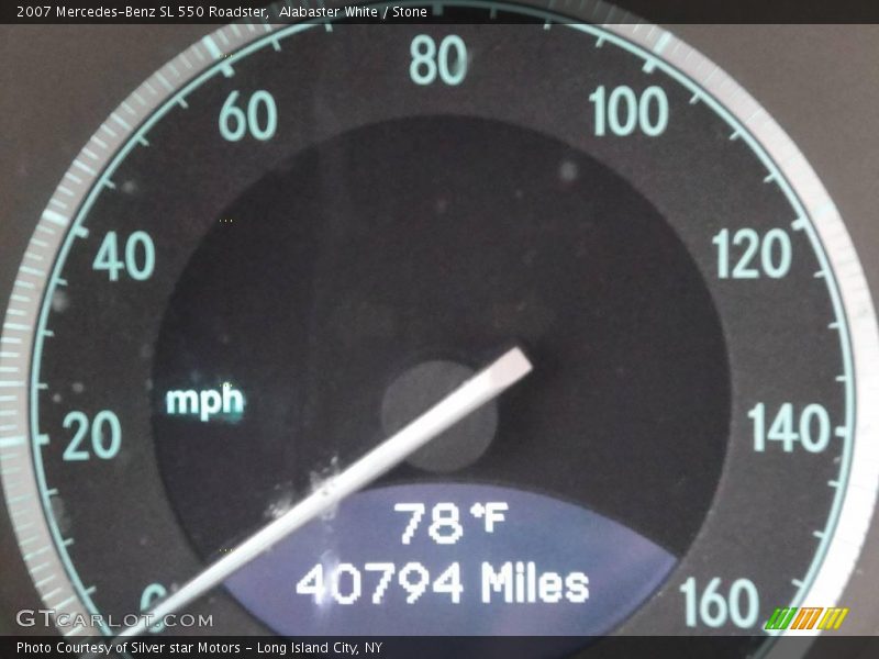 Alabaster White / Stone 2007 Mercedes-Benz SL 550 Roadster