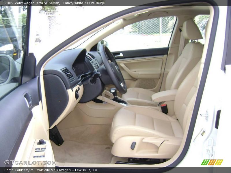 Candy White / Pure Beige 2009 Volkswagen Jetta SE Sedan