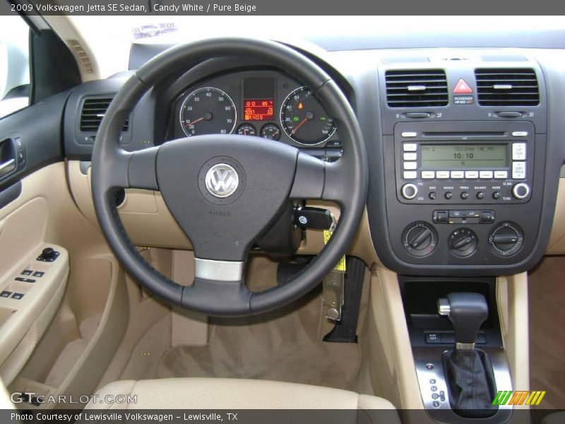 Candy White / Pure Beige 2009 Volkswagen Jetta SE Sedan