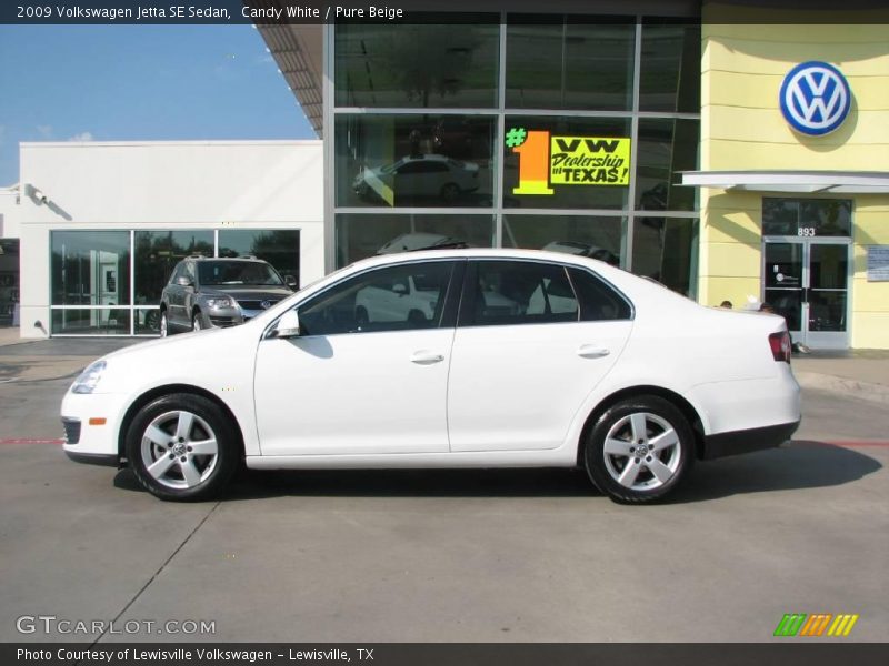 Candy White / Pure Beige 2009 Volkswagen Jetta SE Sedan