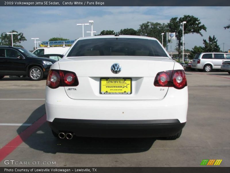 Candy White / Pure Beige 2009 Volkswagen Jetta SE Sedan