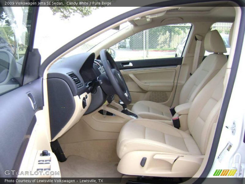 Candy White / Pure Beige 2009 Volkswagen Jetta SE Sedan