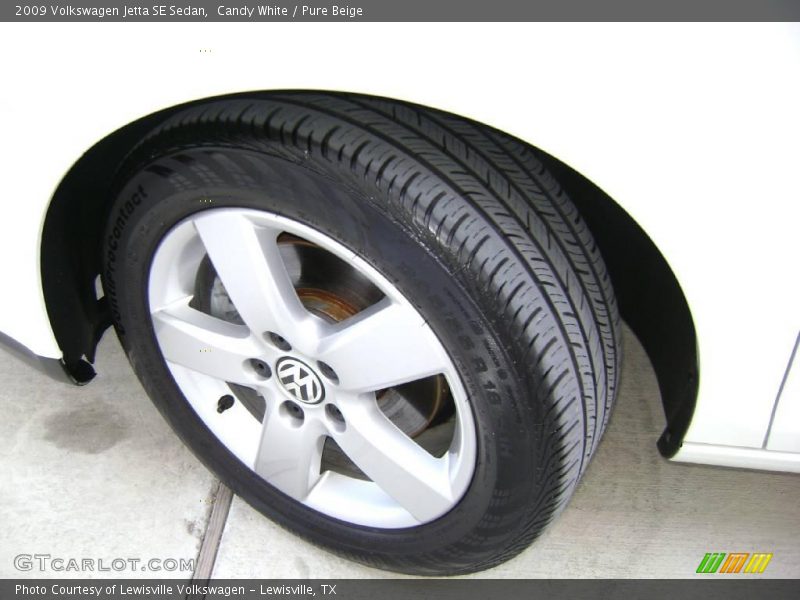 Candy White / Pure Beige 2009 Volkswagen Jetta SE Sedan