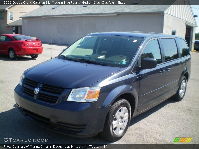 Modern Blue Pearl / Medium Slate Gray/Light Shale 2009 Dodge Grand Caravan SE